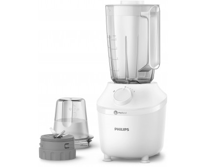 Блендер Philips стаціонарний 3000 series 450Вт, чаша-1900мл, чопер, імпульсний режим, білий Блендер Philips стаціонарний 3000 series 450Вт, чаша-1900мл, чопер, імпульсний режим, білий