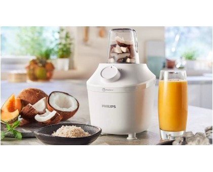 Блендер Philips стаціонарний 3000 series 450Вт, чаша-1900мл, чопер, імпульсний режим, білий Блендер Philips стаціонарний 3000 series 450Вт, чаша-1900мл, чопер, імпульсний режим, білий