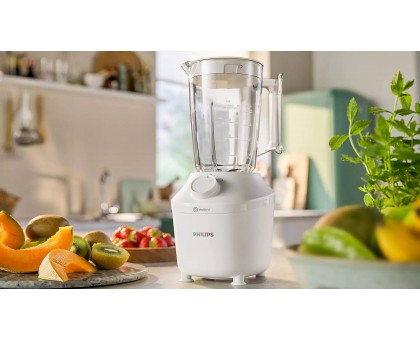 Блендер Philips стаціонарний 3000 series 450Вт, чаша-1900мл, чопер, імпульсний режим, білий Блендер Philips стаціонарний 3000 series 450Вт, чаша-1900мл, чопер, імпульсний режим, білий