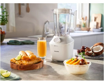 Блендер Philips стаціонарний 3000 series 450Вт, чаша-1900мл, чопер, імпульсний режим, білий Блендер Philips стаціонарний 3000 series 450Вт, чаша-1900мл, чопер, імпульсний режим, білий