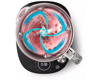 Блендер PHILIPS стационарный 1500Вт, чаша-2000мл, стекло, черный Блендер PHILIPS стационарный 1500Вт, чаша-2000мл, стекло, черный