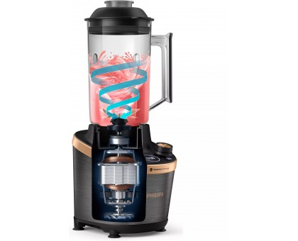 Блендер Philips стационарный Flip&Juice 1500Вт, чаша-2000мл, медно-черный Блендер Philips стационарный Flip&Juice 1500Вт, чаша-2000мл, медно-черный