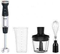 Блендер Tefal погружной Quickchef+ 1000Вт, 3в1, чаша-800мл, чопер-500мл, турборежим, серебристо-черный