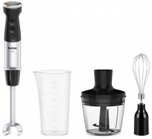 Блендер Tefal погружной Quickchef+ 1000Вт, 3в1, чаша-800мл, чопер-500мл, турборежим, серебристо-черный