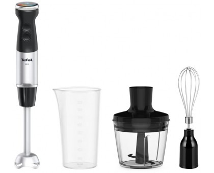 Блендер Tefal заглибний Quickchef+ 1000Вт, 3в1, чаша-800мл, чопер-500мл, турборежим, сріблясто-чорний Блендер Tefal заглибний Quickchef+ 1000Вт, 3в1, чаша-800мл, чопер-500мл, турборежим, сріблясто-чорний