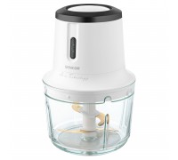 Измельчитель Sencor Accu technology, 200Вт, чаша-500мл, стекло, USB-C, чопер, беспроводной, белый