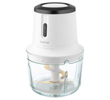 Измельчитель Sencor Accu technology, 200Вт, чаша-500мл, стекло, USB-C, чопер, беспроводной, белый