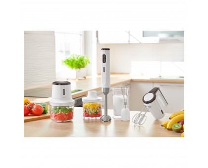 Измельчитель Sencor Accu technology, 200Вт, чаша-500мл, стекло, USB-C, чопер, беспроводной, белый Измельчитель Sencor Accu technology, 200Вт, чаша-500мл, стекло, USB-C, чопер, беспроводной, белый