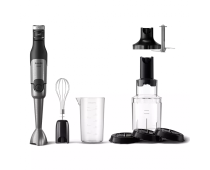 Блендер Philips заглибний Series 5000, 1200Вт, 4в1, чопер XL, спіралайзер, чорний Блендер Philips заглибний Series 5000, 1200Вт, 4в1, чопер XL, спіралайзер, чорний