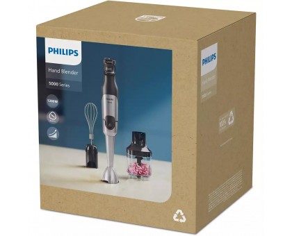 Блендер Philips погружной Series 5000, 1200Вт, 3в1, черный Блендер Philips погружной Series 5000, 1200Вт, 3в1, черный