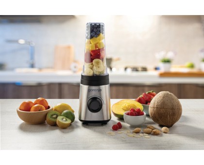 Блендер Gorenje для смузи, 320Вт, чаша-600мл, нерж-черный Блендер Gorenje для смузи, 320Вт, чаша-600мл, нерж-черный