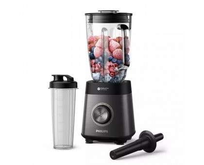 Блендер PHILIPS стационарный Series 5000, 1200Вт, чаша-2000мл, стекло, стакан в копмлекте, черный Блендер PHILIPS стационарный Series 5000, 1200Вт, чаша-2000мл, стекло, стакан в копмлекте, черный