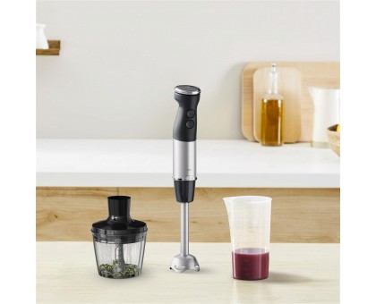 Блендер Tefal погружной Quickchef+ 1000Вт, 2в1, чаша-800мл, чопер-500мл, нержав-черный Блендер Tefal погружной Quickchef+ 1000Вт, 2в1, чаша-800мл, чопер-500мл, нержав-черный