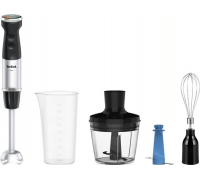 Блендер Tefal погружной Quickchef+ 1000Вт, 3в1, чаша-800мл, чопер-500мл, турборежим, серебристо-черный