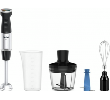 Блендер Tefal погружной Quickchef+ 1000Вт, 3в1, чаша-800мл, чопер-500мл, турборежим, серебристо-черный