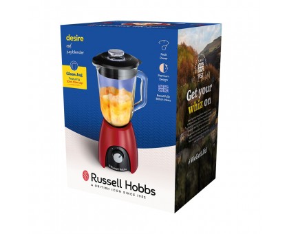 Блендер Russell Hobbs стаціонарний Desire Red, 650Вт, чаша-1500мл, червоний Блендер Russell Hobbs стаціонарний Desire Red, 650Вт, чаша-1500мл, червоний