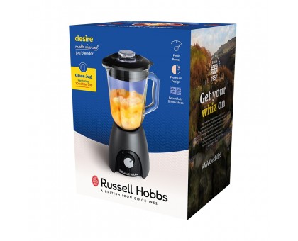Блендер Russell Hobbs стационарный Desire Matte Charcoal, 650Вт, чаша-1500мл, черный Блендер Russell Hobbs стационарный Desire Matte Charcoal, 650Вт, чаша-1500мл, черный