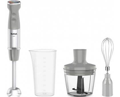 Блендер Tefal погружной Quickchef+ 1000Вт, 3в1, чаша-800мл, чопер-500мл, турборежим, серебристо-серый Блендер Tefal погружной Quickchef+ 1000Вт, 3в1, чаша-800мл, чопер-500мл, турборежим, серебристо-серый
