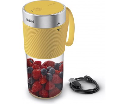 Блендер Tefal Lightmix портативный для смузи, чаша-300мл, USB, желтый Блендер Tefal Lightmix портативный для смузи, чаша-300мл, USB, желтый