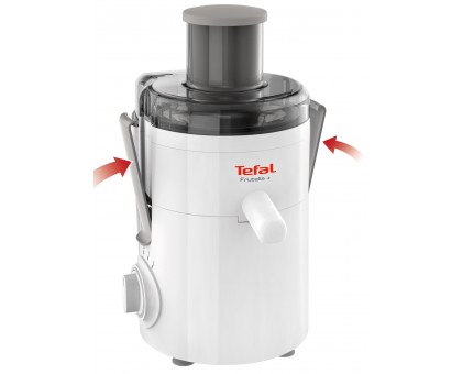 Соковыжималка Tefal Frutelia + центробежная 350Вт, чаша-0.95л, жмых-0.5л, пластик, бело-серый Соковыжималка Tefal Frutelia + центробежная 350Вт, чаша-0.95л, жмых-0.5л, пластик, бело-серый