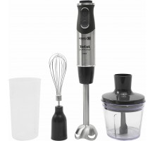 Блендер Tefal погружной Quickchef 1000Вт, 3в1, чаша-800мл, чопер-500мл, турборежим, серебристо-черный