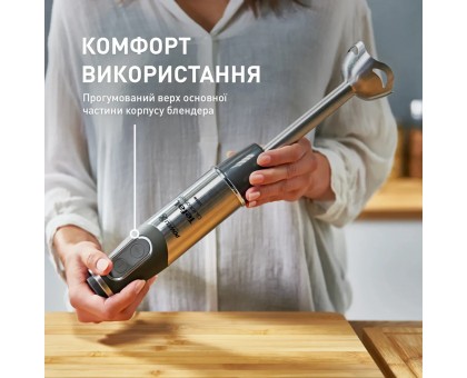 Блендер Tefal погружной Quickchef 1000Вт, 3в1, чаша-800мл, чопер-500мл, турборежим, серебристо-черный Блендер Tefal погружной Quickchef 1000Вт, 3в1, чаша-800мл, чопер-500мл, турборежим, серебристо-черный