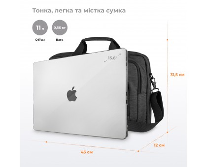 Сумка 2E, CrossSquares 16", чёрная Сумка 2E, CrossSquares 16", чёрная