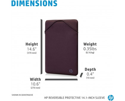 Чохол для ноутбука HP, Reversible Protective, 15", неопрен, сірий/ліловий Чохол для ноутбука HP, Reversible Protective, 15", неопрен, сірий/ліловий