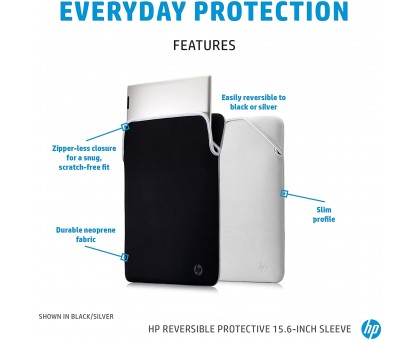 Чохол для ноутбука HP, Reversible Protective, 14", неопрен, чорний/сірий Чохол для ноутбука HP, Reversible Protective, 14", неопрен, чорний/сірий