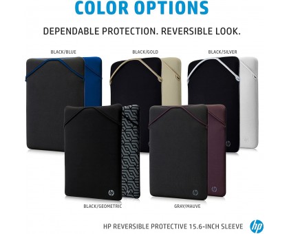 Чохол для ноутбука HP, Reversible Protective, 14", неопрен, чорний/сірий Чохол для ноутбука HP, Reversible Protective, 14", неопрен, чорний/сірий