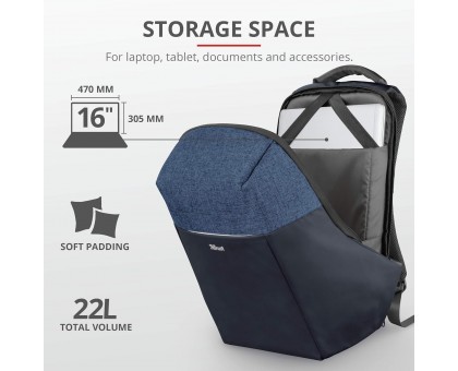 Рюкзак TRUST Nox Anti-theft 16" BLUE Рюкзак TRUST Nox Anti-theft 16" BLUE
