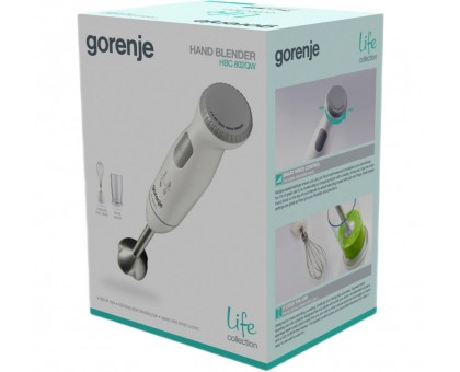 Блендер Gorenje заглибний 800Вт, 3в1, чаша-500мл, подрібнювач, білий Блендер Gorenje заглибний 800Вт, 3в1, чаша-500мл, подрібнювач, білий