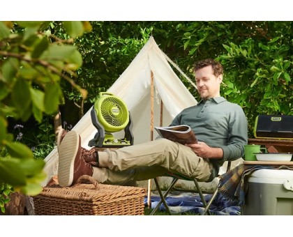 Вентилятор акумуляторний Ryobi ONE+ RF18-0 Whisper 18В 850м куб/год регулювання положення 3 швидкості 1.7кг без АКБ та ЗП Вентилятор акумуляторний Ryobi ONE+ RF18-0 Whisper 18В 850м куб/год регулювання положення 3 швидкості 1.7кг без АКБ та ЗП
