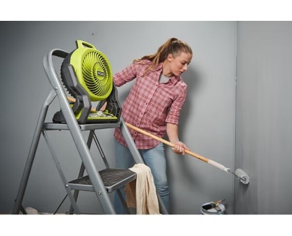 Вентилятор акумуляторний Ryobi ONE+ RF18-0 Whisper 18В 850м куб/год регулювання положення 3 швидкості 1.7кг без АКБ та ЗП Вентилятор акумуляторний Ryobi ONE+ RF18-0 Whisper 18В 850м куб/год регулювання положення 3 швидкості 1.7кг без АКБ та ЗП