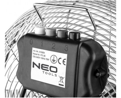 Вентилятор підлоговий Neo Tools NT09 професійний, 30см, 50Вт, кнопки, двигун мідь 100%, срібний Вентилятор підлоговий Neo Tools NT09 професійний, 30см, 50Вт, кнопки, двигун мідь 100%, срібний