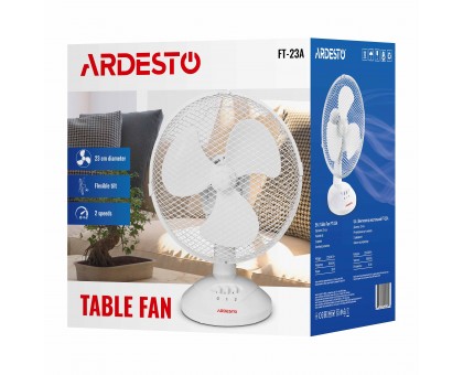 Вентилятор ARDESTO настільний, 23см, 30Вт, білий Вентилятор ARDESTO настільний, 23см, 30Вт, білий