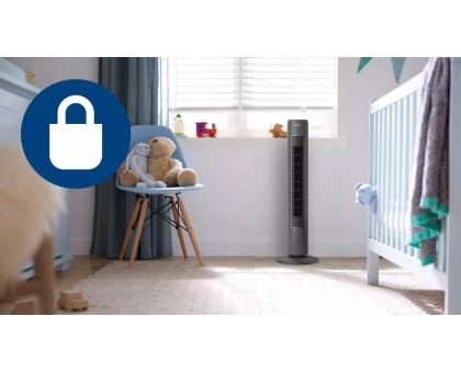Вентилятор Philips колонный, 110см, 40Вт, пульт ДУ, дисплей, графит Вентилятор Philips колонный, 110см, 40Вт, пульт ДУ, дисплей, графит