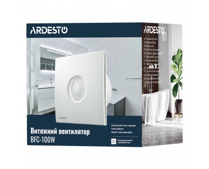 Витяжний вентилятор Ardesto 15 Вт, 70 м3/г, 2400 об./хв., 30 дБ, білий Витяжний вентилятор Ardesto 15 Вт, 70 м3/г, 2400 об./хв., 30 дБ, білий