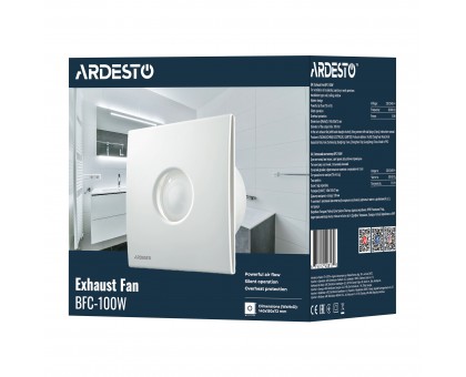 Витяжний вентилятор Ardesto 15 Вт, 70 м3/г, 2400 об./хв., 30 дБ, білий Витяжний вентилятор Ardesto 15 Вт, 70 м3/г, 2400 об./хв., 30 дБ, білий