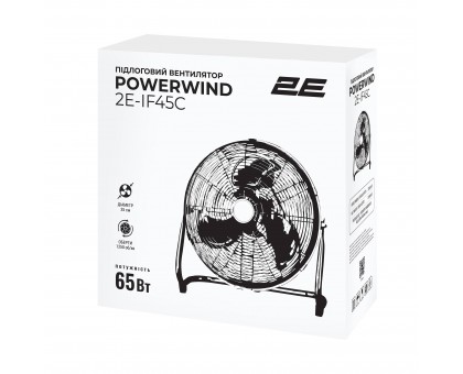 Вентилятор підлоговий 2E PowerWind 45C професійний, 45см, 100Вт, кнопки, двигун мідь 100%, срібний Вентилятор підлоговий 2E PowerWind 45C професійний, 45см, 100Вт, кнопки, двигун мідь 100%, срібний