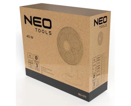 Вентилятор настольный Neo Tools, 40см, 45Вт, белый Вентилятор настольный Neo Tools, 40см, 45Вт, белый