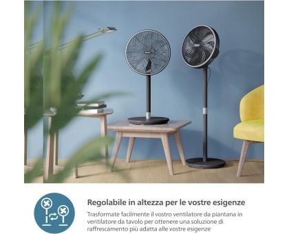 Вентилятор Philips підлоговий Series 3000, 40см, 48Вт, керування через смартфон, регулювання висоти, чорний Вентилятор Philips підлоговий Series 3000, 40см, 48Вт, керування через смартфон, регулювання висоти, чорний