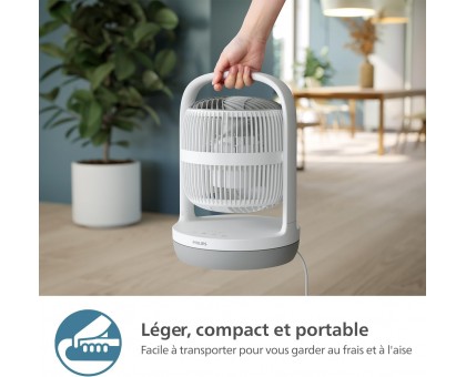 Вентилятор Philips настільний Series 2000, 22см, 24Вт, таймер, поворот 180, білий Вентилятор Philips настільний Series 2000, 22см, 24Вт, таймер, поворот 180, білий