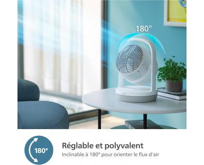 Вентилятор Philips настільний Series 2000, 22см, 24Вт, таймер, поворот 180, білий Вентилятор Philips настільний Series 2000, 22см, 24Вт, таймер, поворот 180, білий