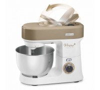 Кухонна машина Sencor 1200Вт, чаша-метал, корпус-пластик, насадок-19, коричнево-білий