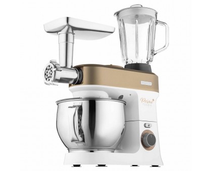 Кухонна машина Sencor 1200Вт, чаша-метал, корпус-пластик, насадок-19, коричнево-білий Кухонна машина Sencor 1200Вт, чаша-метал, корпус-пластик, насадок-19, коричнево-білий