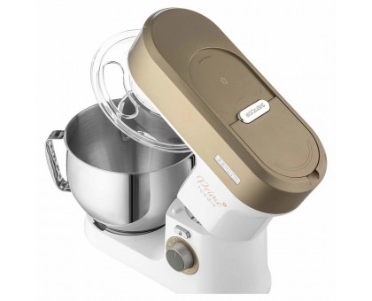 Кухонна машина Sencor 1200Вт, чаша-метал, корпус-пластик, насадок-19, коричнево-білий Кухонна машина Sencor 1200Вт, чаша-метал, корпус-пластик, насадок-19, коричнево-білий