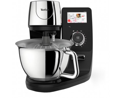 Кухонна машина Tefal I-Coach Touch, 1200Вт, чаша-метал, корпус-метал+пластик, дисплей, насадок-3, підкл. до смартфону, чорний Кухонна машина Tefal I-Coach Touch, 1200Вт, чаша-метал, корпус-метал+пластик, дисплей, насадок-3, підкл. до смартфону, чорний
