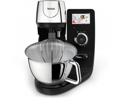Кухонна машина Tefal I-Coach Touch, 1200Вт, чаша-метал, корпус-метал+пластик, дисплей, насадок-3, підкл. до смартфону, чорний Кухонна машина Tefal I-Coach Touch, 1200Вт, чаша-метал, корпус-метал+пластик, дисплей, насадок-3, підкл. до смартфону, чорний
