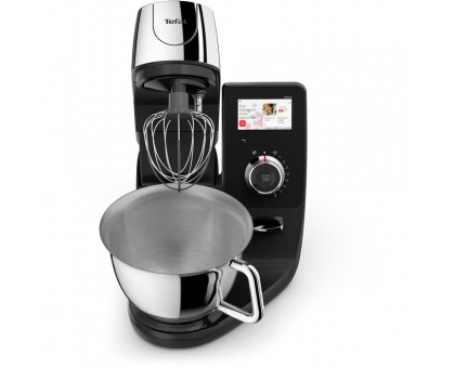 Кухонна машина Tefal I-Coach Touch, 1200Вт, чаша-метал, корпус-метал+пластик, дисплей, насадок-3, підкл. до смартфону, чорний Кухонна машина Tefal I-Coach Touch, 1200Вт, чаша-метал, корпус-метал+пластик, дисплей, насадок-3, підкл. до смартфону, чорний